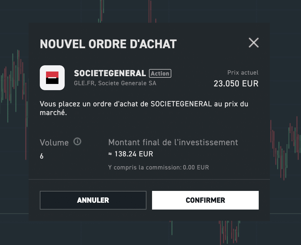 ordres d’achat et de vente 