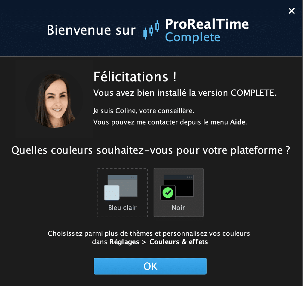 Installer la version logicielle de ProRealTime