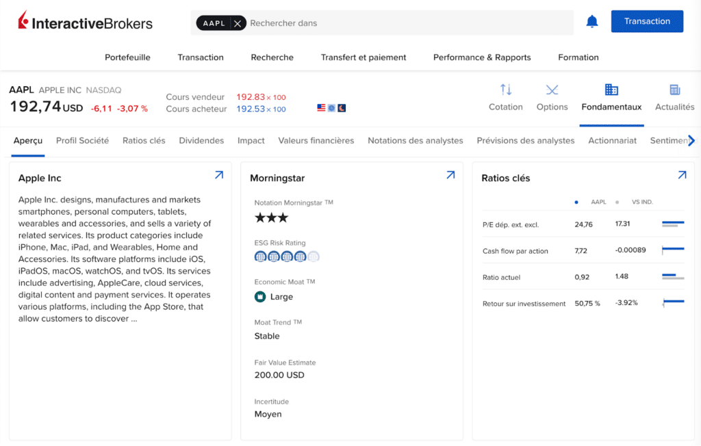 IBKR scanners de marché